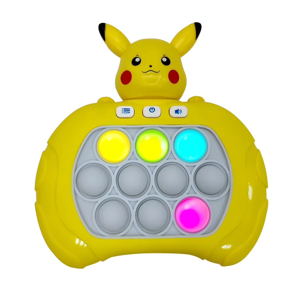 2024 New Pikachu Quick Push Game Pop up Fidget Bubble Electronic Pop It Pro Game Light Antistress Toys for Adult Kids Gift 2024