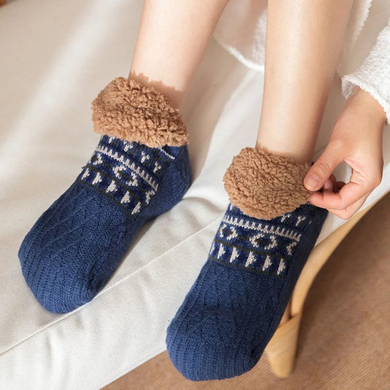 Fall and Winter Floor Socks Home Warm Women Men Socks Snow Socks Sleep Carpet Socks Slippers Socks Men Non-Slip Yoga Socks 2025