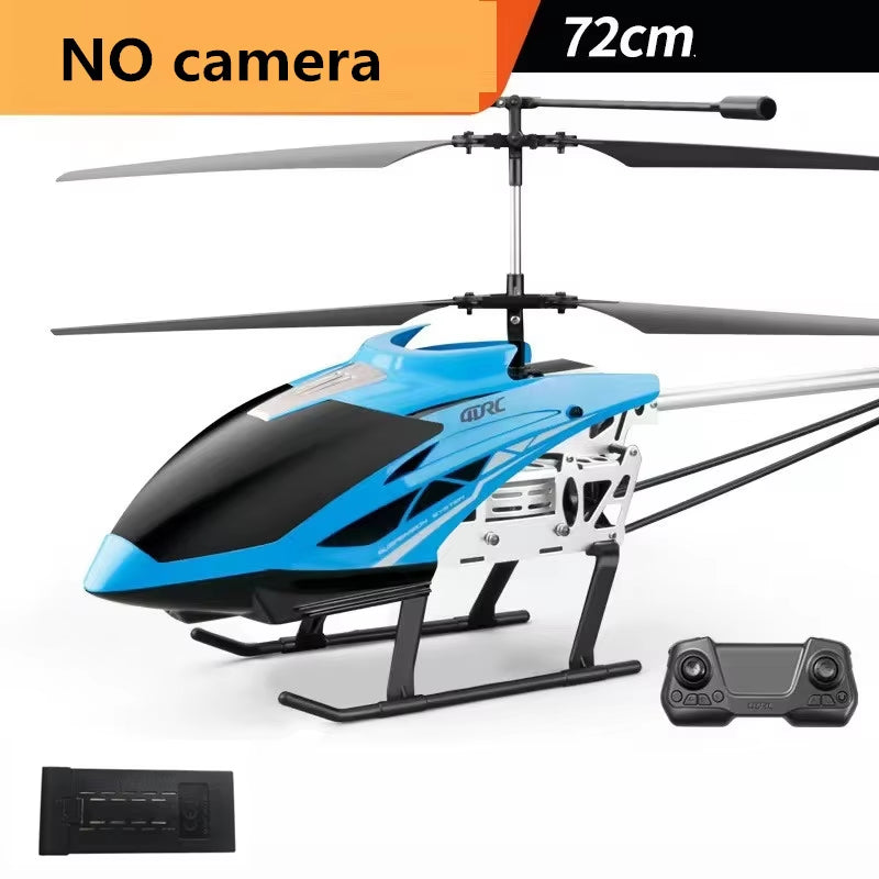 Rc Helicopter with HD 4K Camera 3.5CH 72Cm Extra Durable Big Plane Toy for Kids Drone Model Outdoor Aircraft Large Helicopter