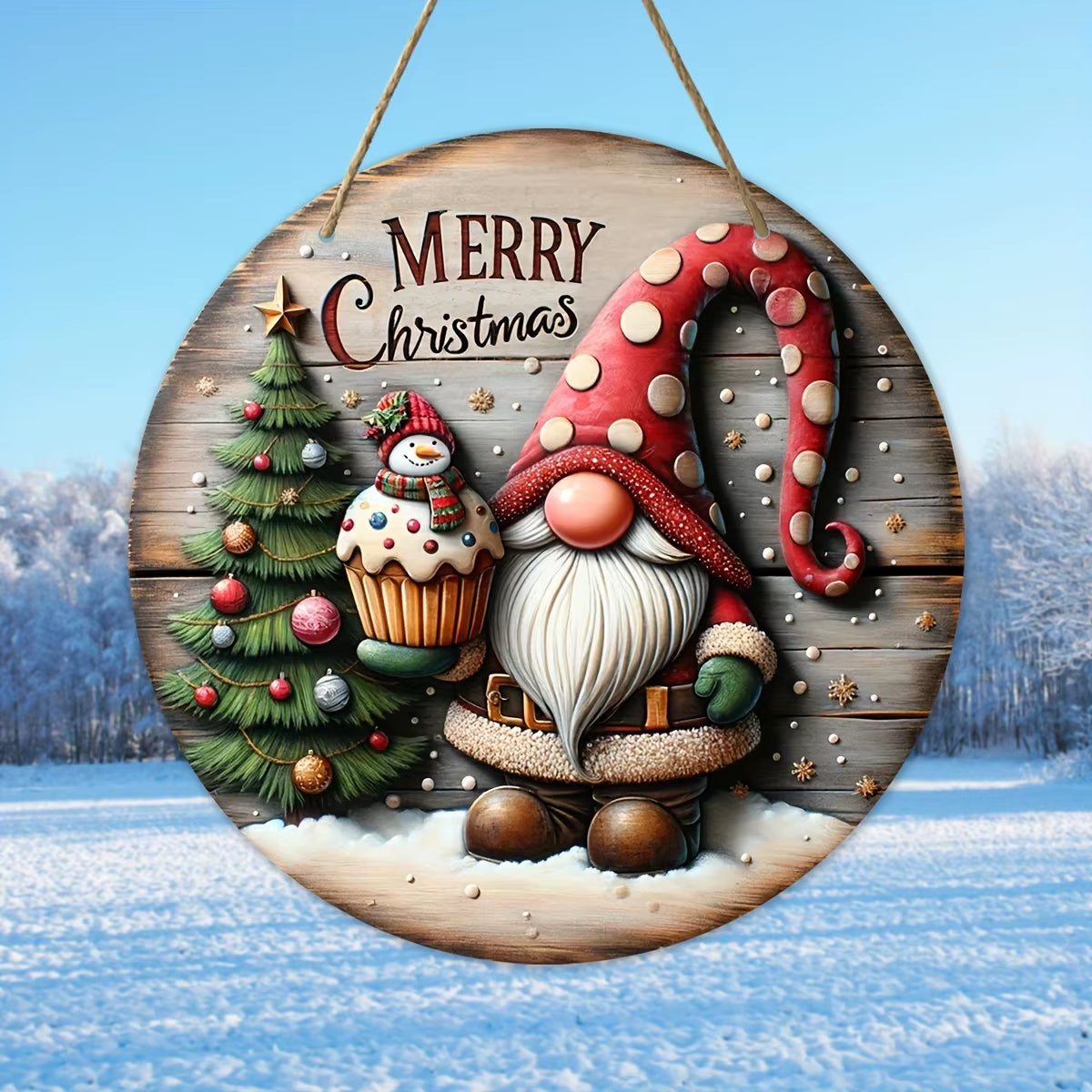 1Pc Christmas Decorations Wooden Sign Merry Christmas Wooden Sign Hanging Decorations Christmas Sign