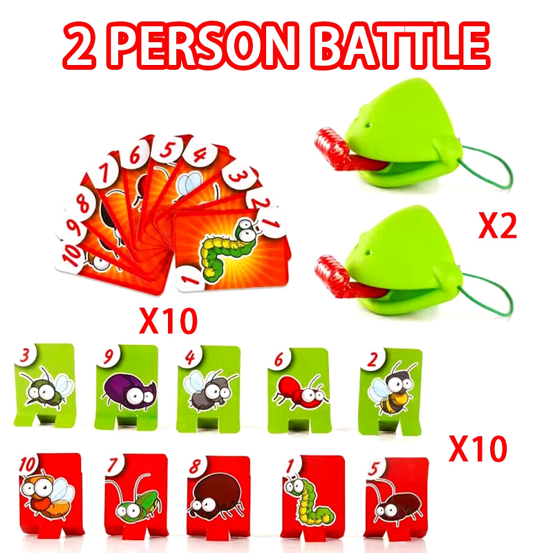 Frog Lizard Mask Wagging Tongue Lick Cards Board Games for Children Family Party Toys Antistress Funny Desktop Puzzle Game Toys