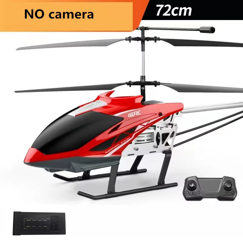 Rc Helicopter with HD 4K Camera 3.5CH 72Cm Extra Durable Big Plane Toy for Kids Drone Model Outdoor Aircraft Large Helicopter