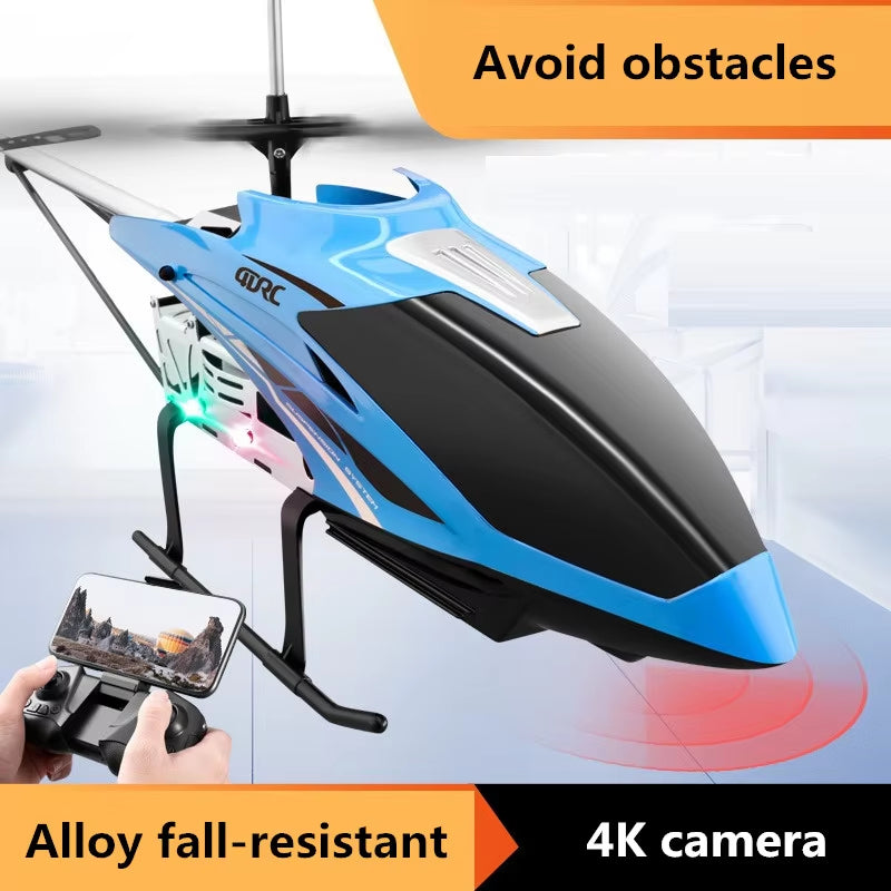 Rc Helicopter with HD 4K Camera 3.5CH 72Cm Extra Durable Big Plane Toy for Kids Drone Model Outdoor Aircraft Large Helicopter