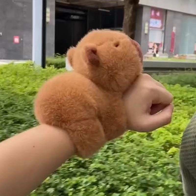 Bracelet Wrist Lying down Doll Capybara Doll Snap Ring Cute Plush Toy Ugly Cute Doll