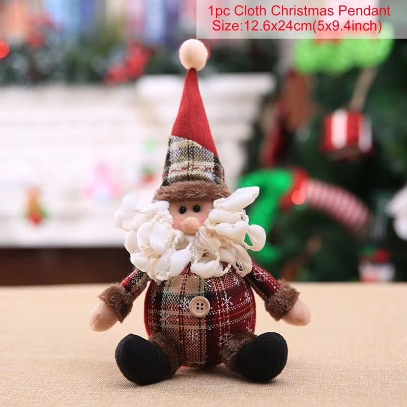 Telescopic Christmas Doll Merry Christmas Decorations for Home 2025 Christmas Ornament Xmas Navidad Noel Gifts New Year 2026